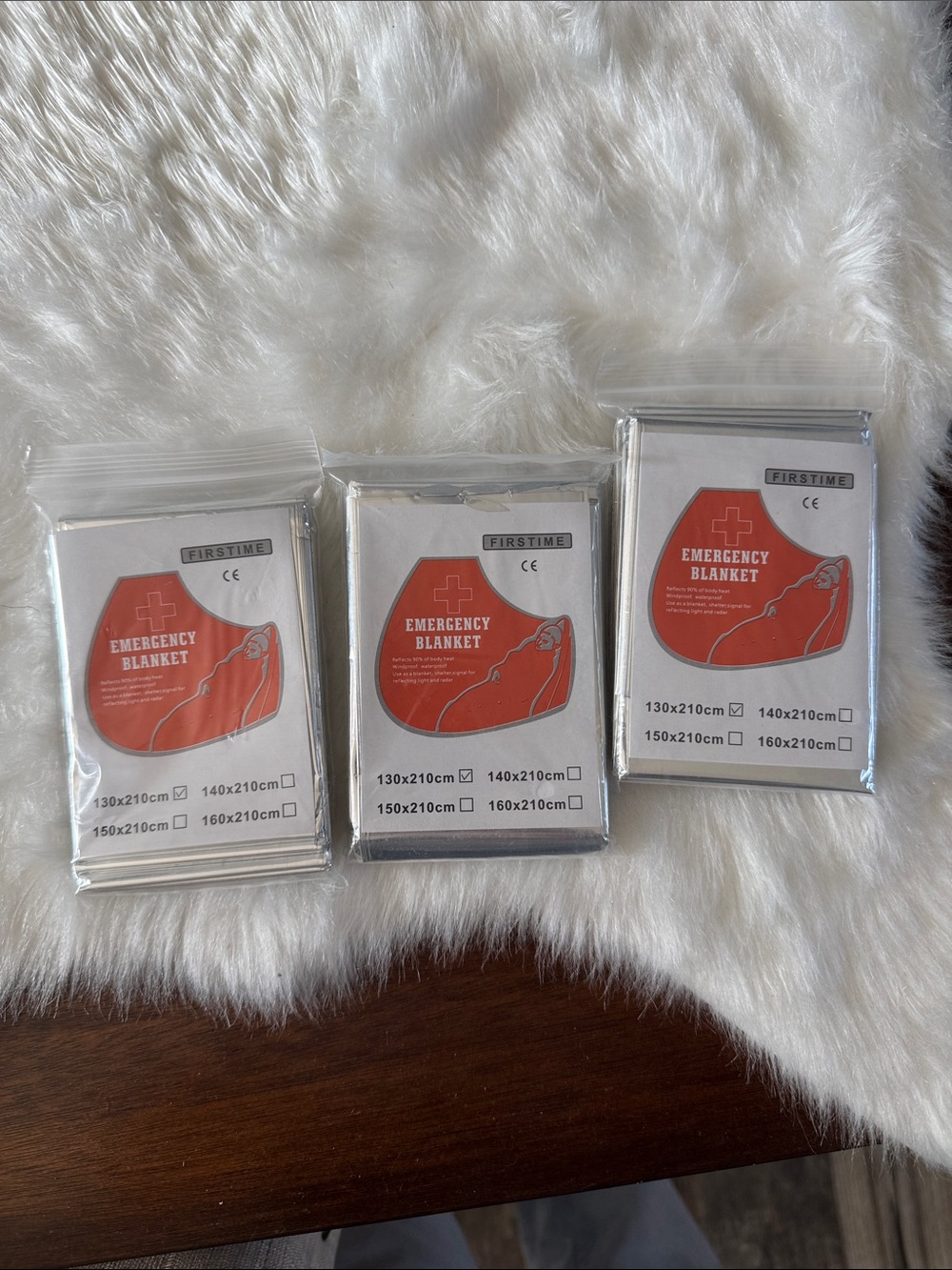 Emergency Blanket - Silver Thermal Survival Blanket (3-Pack)